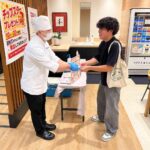 ○献血協力事業 ２０２６年９月４日（金）（１０；００～１６：００）　場所　日本赤十字社大街道献血ルーム 参加　渡部玲会員（雁飯店中国割烹大岩） 提供　（チャイナ風お月見団子）